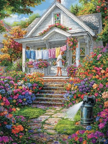 Diamond Painting Erwachsene, 5D Diamant Painting Bilder Idyllisch 80x110 cm, DIY Full Round Diamant Malerei mit Zubehör, Diamond Art Kinder Mosaikherstellung Bastelset für Herbst Home Zimmer Deko K-64 Diamond Painting Erwachsene, 5D Diamant Painting Bilder Idyllisch 80x110 cm, DIY Full Round Diamant Malerei mit Zubehör, Diamond Art Kinder Mosaikherstellung Bastelset für Herbst Home Zimmer Deko K-64 von Wuiddnng