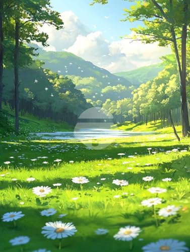Diamond Painting Landschaft, 5D Diamond Painting XXL 80x110 cm Leinwand, DIY Diamant Art Malerei Bilder Kinder Anfänger Mosaikherstellung Bastelnset für Wanddeko Wohnzimmer, Geschenke für Frauen P-22 Diamond Painting Landschaft, 5D Diamond Painting XXL 80x110 cm Leinwand, DIY Diamant Art Malerei Bilder Kinder Anfänger Mosaikherstellung Bastelnset für Wanddeko Wohnzimmer, Geschenke für Frauen P-22 von Wuiddnng