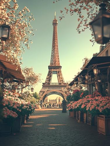 Diamond Painting Paris, 5D Diamond Painting Klein 30x40 cm Leinwand, DIY Diamant Art Malerei Bilder Kinder Anfänger Mosaikherstellung Bastelnset für Home Wanddeko Wohnzimmer, Geschenke für Frauen P-55 Diamond Painting Paris, 5D Diamond Painting Klein 30x40 cm Leinwand, DIY Diamant Art Malerei Bilder Kinder Anfänger Mosaikherstellung Bastelnset für Home Wanddeko Wohnzimmer, Geschenke für Frauen P-55 von Wuiddnng