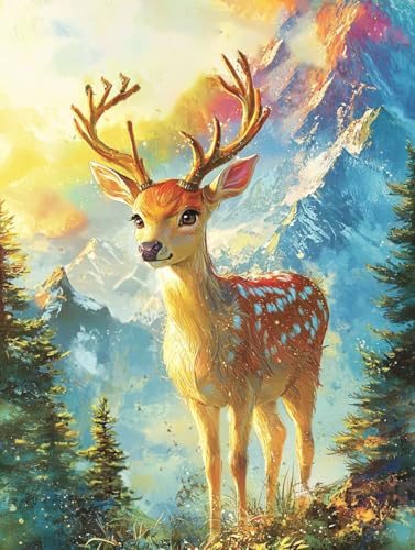 Diamond Painting Tiere, 5D Diamond Painting XXL 60x80 cm Leinwand, DIY Diamant Art Malerei Bilder Kinder Anfänger Mosaikherstellung Bastelnset für Home Wanddeko Wohnzimmer, Geschenke für Frauen P-67 Diamond Painting Tiere, 5D Diamond Painting XXL 60x80 cm Leinwand, DIY Diamant Art Malerei Bilder Kinder Anfänger Mosaikherstellung Bastelnset für Home Wanddeko Wohnzimmer, Geschenke für Frauen P-67 von Wuiddnng