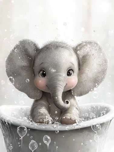 Elefant Diamond Painting XXL Leinwand 50x70 cm, Diamond Painting Erwachsene Bastelset, 5D Diamant Malerei Kinder Stickerei Kreuzstich Bilder Set, Zimmer Deko Schlafzimmer, Weihnachtsgeschen P-32 Elefant Diamond Painting XXL Leinwand 50x70 cm, Diamond Painting Erwachsene Bastelset, 5D Diamant Malerei Kinder Stickerei Kreuzstich Bilder Set, Zimmer Deko Schlafzimmer, Weihnachtsgeschen P-32 von Wuiddnng