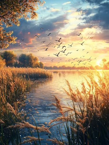 Sonnenuntergang Diamond Painting XXL Leinwand 90x120 cm, Diamond Painting Erwachsene Bastelset, 5D Diamant Malerei Kinder Stickerei Kreuzstich Bilder Set, Schlafzimmer Deko, Weihnachtsgeschen P-41 Sonnenuntergang Diamond Painting XXL Leinwand 90x120 cm, Diamond Painting Erwachsene Bastelset, 5D Diamant Malerei Kinder Stickerei Kreuzstich Bilder Set, Schlafzimmer Deko, Weihnachtsgeschen P-41 von Wuiddnng