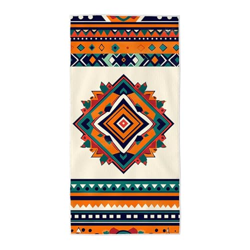 Strandtuch Beige Mikrofaser Handtuch Groß 90x200 cm, Microfaser Handtücher Stranddecke Sandfrei Schnell Trocknendes Weiches Leichtes Pflegeleicht Kompakt für Strand Pool Yoga Travel Sauna (Boho) B-22 von Wuiddnng