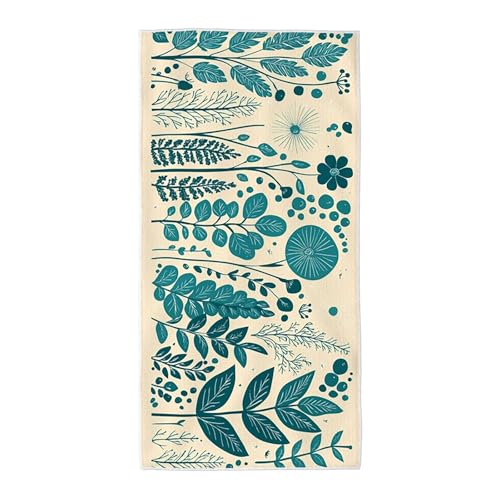 Strandtuch Blau Mikrofaser Handtuch Groß 90x180 cm, Microfaser Handtücher Stranddecke Sandfrei Schnell Trocknendes Weiches Leichtes Pflegeleicht Kompakt für Strand Pool Yoga Travel Sauna (Anlage) X-26 von Wuiddnng