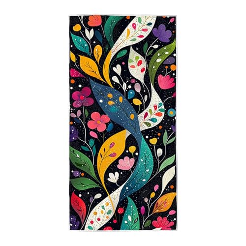 Strandtuch Bunt Mikrofaser Handtuch Groß 100x200, Microfaser Handtücher Stranddecke Sandfrei Schnell Trocknendes Weiches Leichtes Pflegeleicht Kompakt für Strand Pool Yoga Travel Sauna (Anlage) A-56 von Wuiddnng