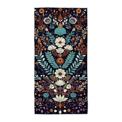 Strandtuch Bunt Mikrofaser Handtuch Groß 220x100 cm, Microfaser Handtücher Stranddecke Sandfrei Schnell Trocknendes Weiches Leichtes Pflegeleicht Kompakt für Strand Pool Yoga Travel Sauna (Anlage) V-8 von Wuiddnng