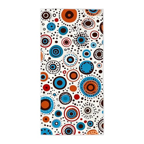 Strandtuch Bunt Mikrofaser Handtuch Groß 220x100 cm, Microfaser Handtücher Stranddecke Sandfrei Schnell Trocknendes Weiches Leichtes Pflegeleicht Kompakt für Strand Pool Yoga Travel Sauna (Boho) Z-96 von Wuiddnng