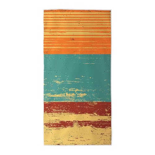 Strandtuch Bunt Mikrofaser Handtuch Groß 60x120, Microfaser Handtücher Stranddecke Sandfrei Schnell Trocknendes Weiches Leichtes Pflegeleicht Kompakt für Strand Pool Yoga Travel Sauna (Streifen) X-48 von Wuiddnng