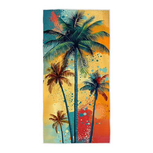 Strandtuch Bunt Mikrofaser Handtuch Groß 80x160 cm, Microfaser Handtücher Stranddecke Sandfrei Schnell Trocknendes Weiches Leichtes Pflegeleicht Kompakt für Strand Pool Yoga Travel Sauna (Anlage) X-44 von Wuiddnng