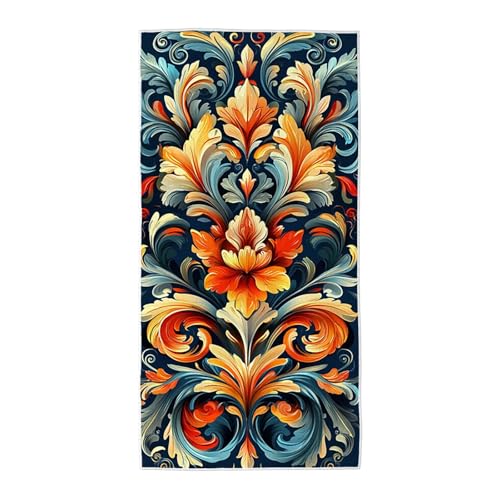 Strandtuch Gelb Mikrofaser Handtuch Groß 100x200, Microfaser Handtücher Stranddecke Sandfrei Schnell Trocknendes Weiches Leichtes Pflegeleicht Kompakt für Strand Pool Yoga Travel Sauna (Anlage) V-32 von Wuiddnng