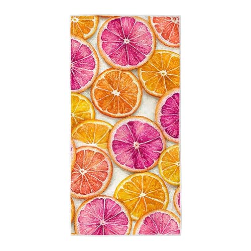 Strandtuch Gelb Mikrofaser Handtuch Groß 100x200, Microfaser Handtücher Stranddecke Sandfrei Schnell Trocknendes Weiches Leichtes Pflegeleicht Kompakt für Strand Pool Yoga Travel Sauna (Zitrone) C-6 von Wuiddnng