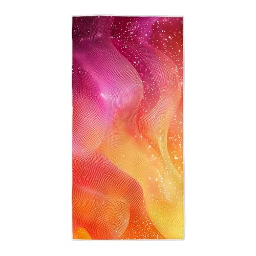 Strandtuch Gradient Mikrofaser Handtuch Groß 90x200, Microfaser Handtücher Stranddecke Sandfrei Schnell Trocknendes Weiches Leichtes Pflegeleicht Kompakt für Strand Yoga Travel Sauna (Einfach) Z-72 von Wuiddnng