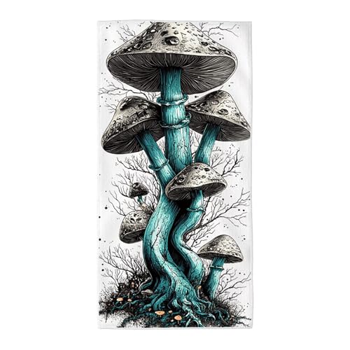 Strandtuch Grau Mikrofaser Handtuch Groß 75x150 cm, Microfaser Handtücher Stranddecke Sandfrei Schnell Trocknendes Weiches Leichtes Pflegeleicht Kompakt für Strand Pool Yoga Travel Sauna (Anlage) V-22 von Wuiddnng