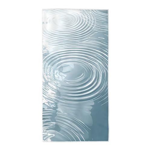 Strandtuch Grau Mikrofaser Handtuch Groß 90x180 cm, Microfaser Handtücher Stranddecke Sandfrei Schnell Trocknendes Weiches Leichtes Pflegeleicht Kompakt für Strand Pool Yoga Travel Sauna (Einfach) V-0 von Wuiddnng