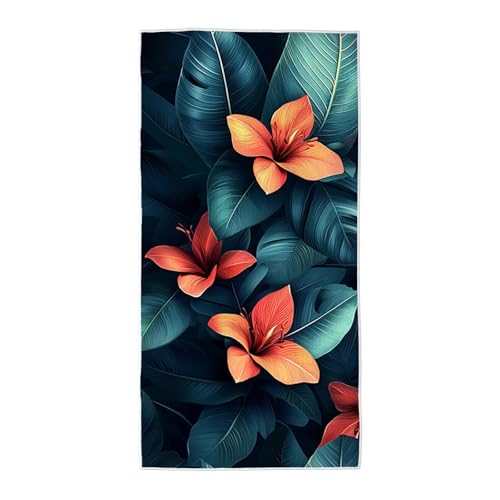 Strandtuch Grün Mikrofaser Handtuch Groß 100x200, Microfaser Handtücher Stranddecke Sandfrei Schnell Trocknendes Weiches Leichtes Pflegeleicht Kompakt für Strand Pool Yoga Travel Sauna (Anlage) V-80 von Wuiddnng