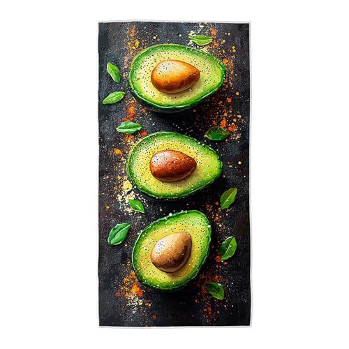 Strandtuch Grün Mikrofaser Handtuch Groß 220x100, Microfaser Handtücher Stranddecke Sandfrei Schnell Trocknendes Weiches Leichtes Pflegeleicht Kompakt für Strand Pool Yoga Travel Sauna (Avocado) C-68 von Wuiddnng