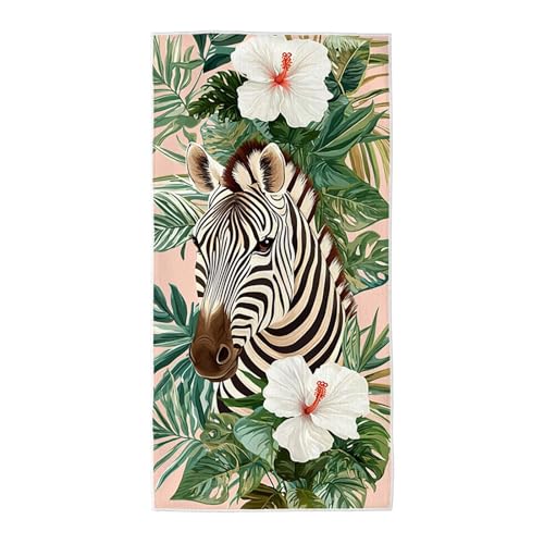 Strandtuch Grün Mikrofaser Handtuch Groß 220x100, Microfaser Handtücher Stranddecke Sandfrei Schnell Trocknendes Weiches Leichtes Pflegeleicht Kompakt für Strand Pool Yoga Travel Sauna (Giraffe) A-86 von Wuiddnng