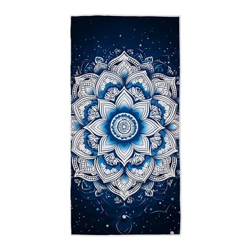 Strandtuch Lila Mikrofaser Handtuch Groß 75x150, Microfaser Handtücher Stranddecke Sandfrei Schnell Trocknendes Weiches Leichtes Pflegeleicht Kompakt für Strand Pool Yoga Travel Sauna (Mandala) X-82 von Wuiddnng