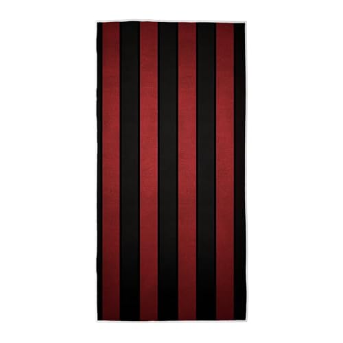 Strandtuch Rot Mikrofaser Handtuch Groß 220x100, Microfaser Handtücher Stranddecke Sandfrei Schnell Trocknendes Weiches Leichtes Pflegeleicht Kompakt für Strand Pool Yoga Travel Sauna (Streifen) C-76 von Wuiddnng