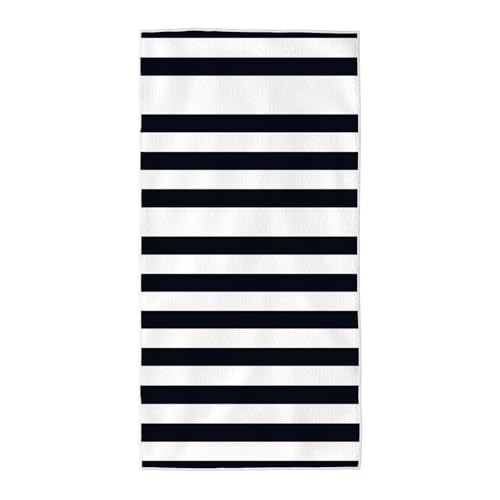Strandtuch Schwarz Mikrofaser Handtuch Groß 100x200, Microfaser Handtücher Stranddecke Sandfrei Schnell Trocknendes Weiches Leichtes Pflegeleicht Kompakt für Strand Yoga Travel Sauna (Streifen) Z-84 von Wuiddnng