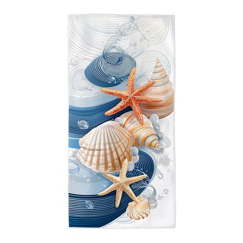 Strandtuch Weiß Mikrofaser Handtuch Groß 90x180 cm, Microfaser Handtücher Stranddecke Sandfrei Schnell Trocknendes Weiches Leichtes Pflegeleicht Kompakt für Strand Pool Yoga Travel Sauna (Hülse) C-60 von Wuiddnng