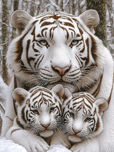 Tiger Diamond Painting XXL Leinwand 70x90 cm, Diamond Painting Erwachsene Bastelset, 5D Diamant Malerei Kinder Stickerei Kreuzstich Bilder Set, Herbst Zimmer Deko Schlafzimmer, Weihnachtsgeschen P-29 Tiger Diamond Painting XXL Leinwand 70x90 cm, Diamond Painting Erwachsene Bastelset, 5D Diamant Malerei Kinder Stickerei Kreuzstich Bilder Set, Herbst Zimmer Deko Schlafzimmer, Weihnachtsgeschen P-29 von Wuiddnng