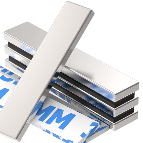 Wukong 4 Stück starker magnet Neodym Magnete, Super Stark Kräftig Neodym Viereckig Ziegel Magnete-60 x 10 x 5MM, Seltenerdmagnete sehr starker Haftung für Glas-Magnetboards, Magnettafeln. von Wukong