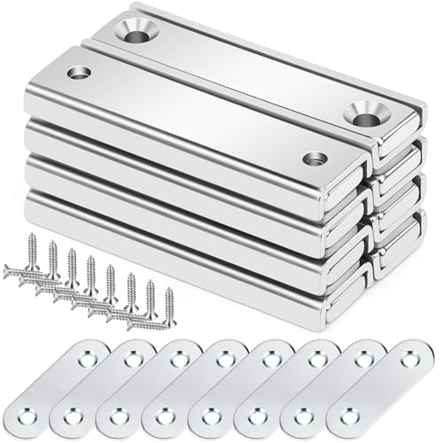 Wukong 8PCS Magnete Rechteckig, 50 x 13,5 x 5 mm Neodym Magnete mit Loch Extra Starker Magnet zum Schrauben für Haushalt und Industrie Werkzeuge Schlüssel Küche Kühlschrank Wukong 8PCS Magnete Rechteckig, 50 x 13,5 x 5 mm Neodym Magnete mit Loch Extra Starker Magnet zum Schrauben für Haushalt und Industrie Werkzeuge Schlüssel Küche Kühlschrank von Wukong