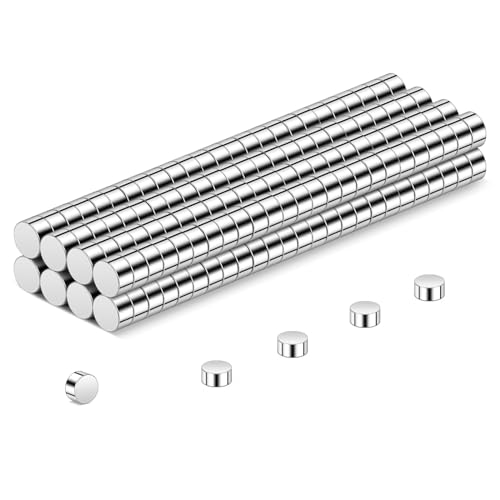 Wukong N45 2x1mm Mini Magnete, 200 Stück Miniatur Neodym Magnete Klein aber Stark für Kühlschrank, 3D Drucker, Modell und DIY-Projekt von Wukong