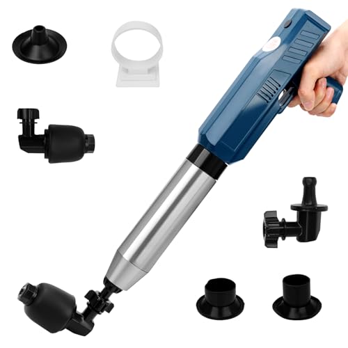 Wula Elektrisch Toilettenkolben Set, Abflussreiniger Pumpe mit Luftkompression und Luftdruckanzeige, Pressluft Rohrreiniger mit 4 Saugnäpfen für Waschbecken, Toiletten, Badezimmer Wula Elektrisch Toilettenkolben Set, Abflussreiniger Pumpe mit Luftkompression und Luftdruckanzeige, Pressluft Rohrreiniger mit 4 Saugnäpfen für Waschbecken, Toiletten, Badezimmer von Wula