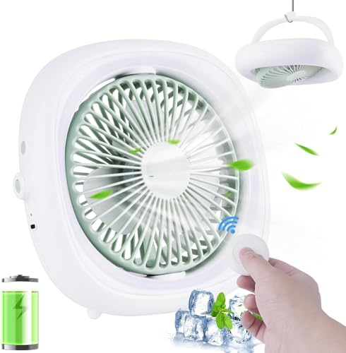 Wula Fernbedienung Schreibtisch-Ventilator, leistungsstarke usb 4 Geschwindigkeiten leise Desktop, wiederaufladbare leise Camping mit Licht für Büro, Schlafzimmer, Camping Wula Fernbedienung Schreibtisch-Ventilator, leistungsstarke usb 4 Geschwindigkeiten leise Desktop, wiederaufladbare leise Camping mit Licht für Büro, Schlafzimmer, Camping von Wula