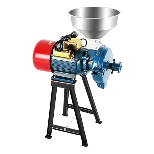 Elektrische Getreidemühle, 2200 W, Getreidemühle, 1400 U/min, hohe Schleifeffizienz mit 1 Trichter, Getreidemühle, für Getreide, Mais, Strohhalm von Wulimasun