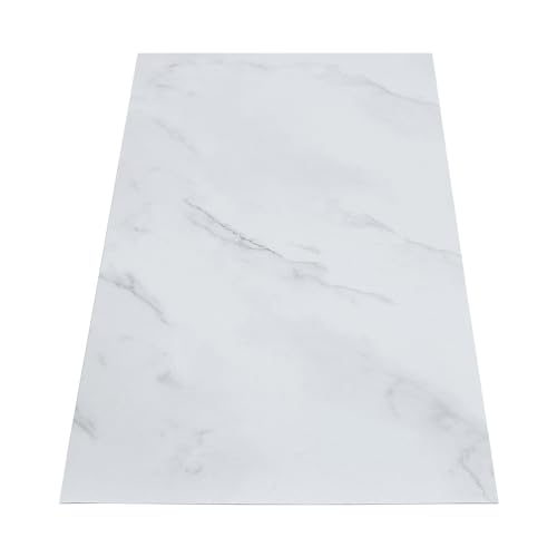 Pvc Bodenbelag,24 StüCk 60 * 30 CM Selbstklebend Pvc Bodenfliesen FüR Schlafzimmer Langlebi Selbstklebend Pvc Bodenfliesen Für Schlafzimmer,Esszimmer, Küchen (Weiß) von Wulimasun