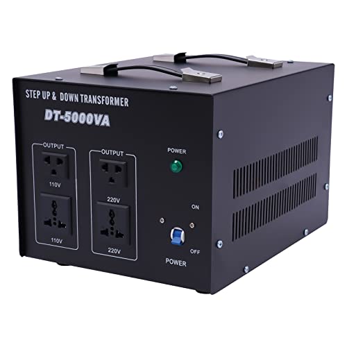 Transformator Spannungswandler 4500 W 220 V auf 110 V 2 Steckdosen, Überlastschutz, bidirektionale Umwandlung - 50/60 Hz - für alle Geräte von Wulimasun