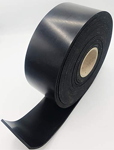 Gummistreifen mit GEWEBEEINLAGE - 2mm dick - LÄNGE + BREITE wählen - AUSWAHL: 80mm x 8000mm x 2mm | faserverstärkte Gummileiste Gummi-Matte-Platte Vollgummi Schürfleiste Hartgummi von Wulkow