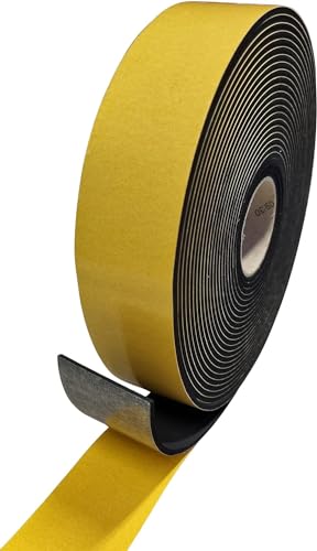 Wulkow Dichtband Schaum schwarz passend für VELUX - Breite 44mm - Länge 0,1m bis 10m - AUSWAHL: 44mm x 1800mm - Dichtung selbstklebend Lüftungsklappe Holz-Dachfenster Kunststoff-Dachfenster von Wulkow