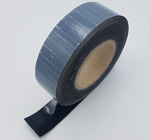 Wulkow Gummistreifen EPDM/SBR SELBSTKLEBEND 50mm (5cm) breit - DICKE: 1mm bis 5mm / LÄNGE: - 0,05m bis 10m - AUSWAHL: 50mm x 9500mm x 4mm | EPDM/SBR - STARKE Haftung - Gitter verstärkt von Wulkow