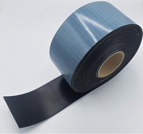 Wulkow Gummistreifen SELBSTKLEBEND 100mm breit - 1mm bis 10mm STARK/bis 10m LANG ==> AUSWAHL: 100mm x 2600mm x 1mm - EPDM/SBR - Gummimatte einseitig Kleber - Universal für Haus Industrie Handwerk von Wulkow