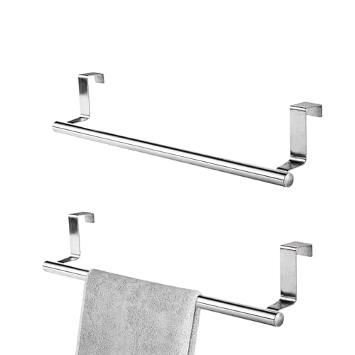 Wumuzai 2 Pack Über Schranktür Handtuchhalter Küche Ohne Bohren 36 cm, Edelstahl Geschirrtuchhalter für Küchenschrank, Handtuchstange für Hängen auf Schrank Bad Schrank, Silber Wumuzai 2 Pack Über Schranktür Handtuchhalter Küche Ohne Bohren 36 cm, Edelstahl Geschirrtuchhalter für Küchenschrank, Handtuchstange für Hängen auf Schrank Bad Schrank, Silber von Wumuzai