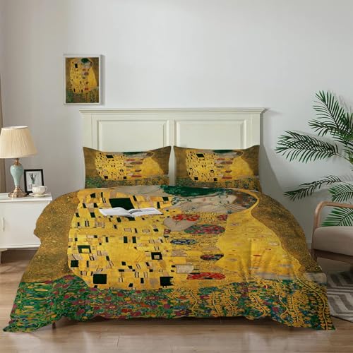 Bettwäsche 220×240CM 3 Teilig Klassisches Ölgemälde-Thema Modern Bettwäsche Set Bettbezug Weiche Mikrofaser Wende Klimt-Ölgemälde Bettwäsche 1 Deckenbezug mit Reißverschluss 2 Kissenbezug 80x80 cm Bettwäsche 220×240CM 3 Teilig Klassisches Ölgemälde-Thema Modern Bettwäsche Set Bettbezug Weiche Mikrofaser Wende Klimt-Ölgemälde Bettwäsche 1 Deckenbezug mit Reißverschluss 2 Kissenbezug 80x80 cm von WunM Studio