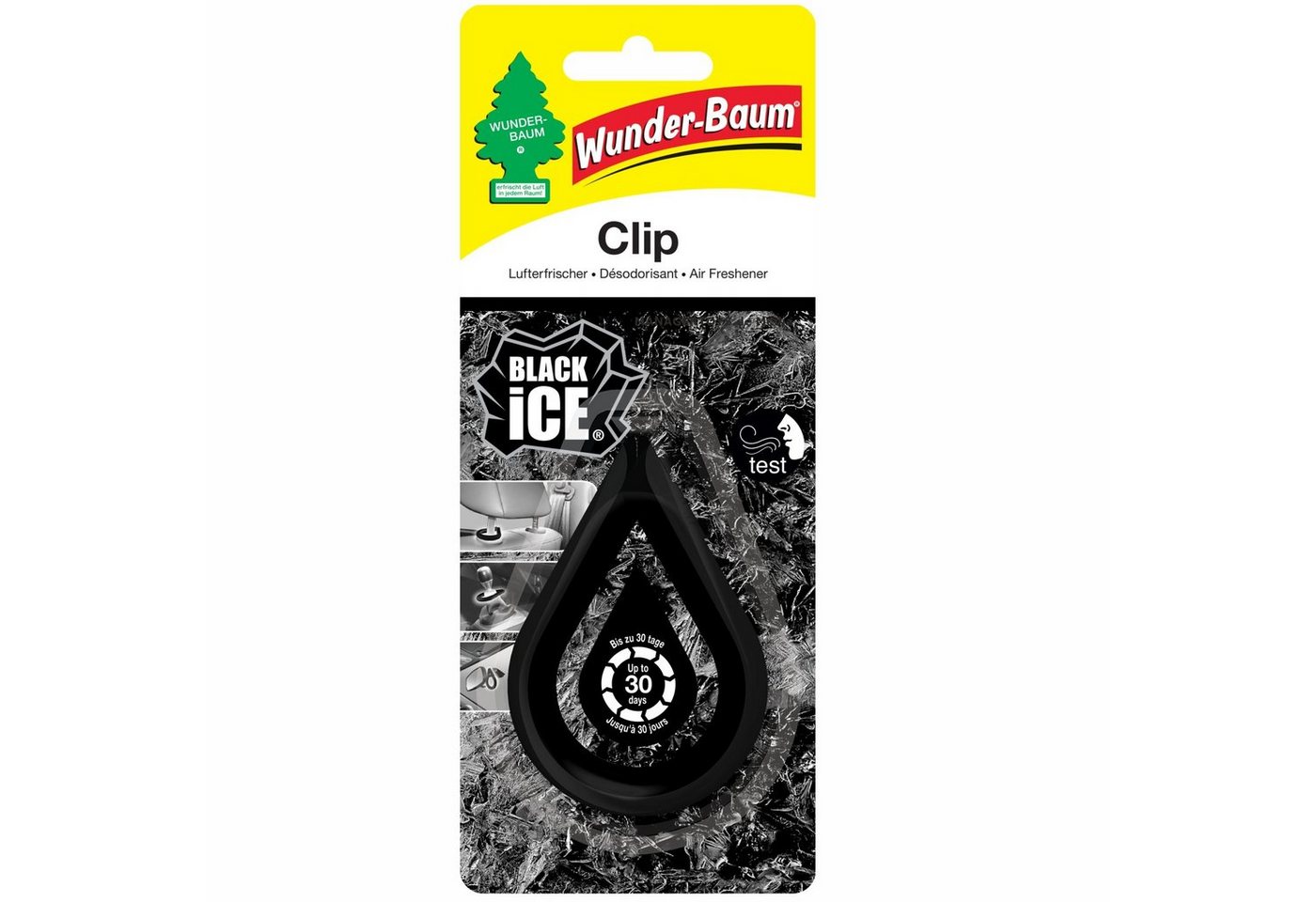 Kunstbaum Clip Wunderbaum Black Ice Duft Lufterfrischer, Wunder-Baum von Wunder-Baum