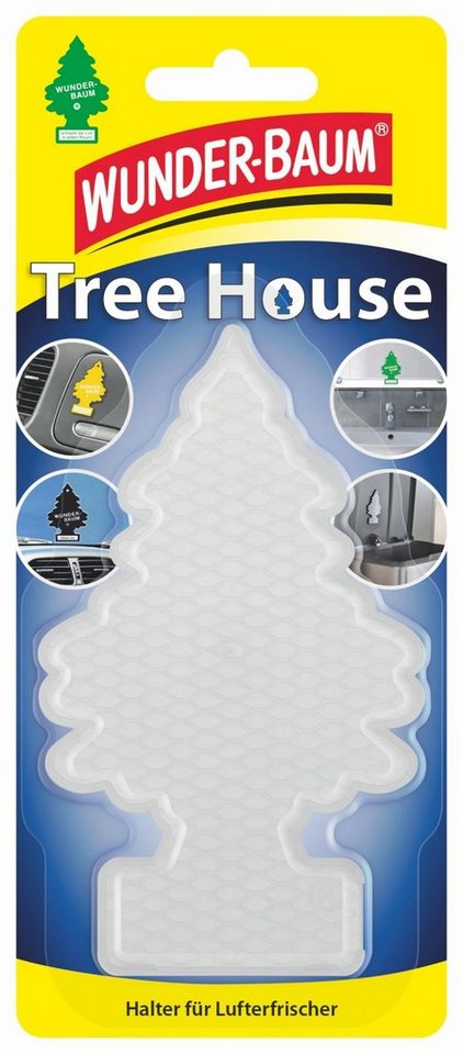 Wunder-Baum Dekohänger Tree House OHNE DUFT Bäumchen WUNDERBAUM Halterung Baum Halter Clip von Wunder-Baum