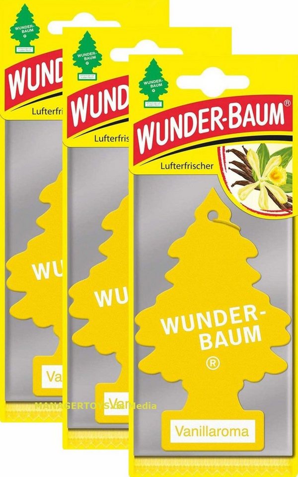 Wunder-Baum Hänge-Weihnachtsbaum 3er Set Wunderbaum Vanille little Tree Vanilla drei Stück von Wunder-Baum