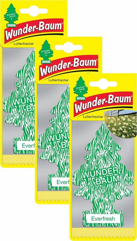 Wunder-Baum Hängedekoration Everfresh 3er Duftbäumchen Wunderbaum 3 Set Lufterfrischer von Wunder-Baum