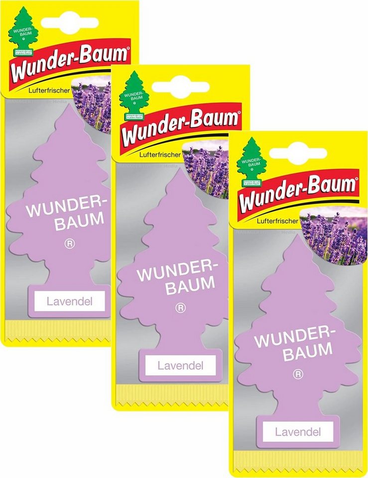 Wunder-Baum Raumduft 3er Duftbäumchen Lavendel Wunderbaum 3 Set Lufterfrischer Wunder-Baum Raumduft 3er Duftbäumchen Lavendel Wunderbaum 3 Set Lufterfrischer von Wunder-Baum