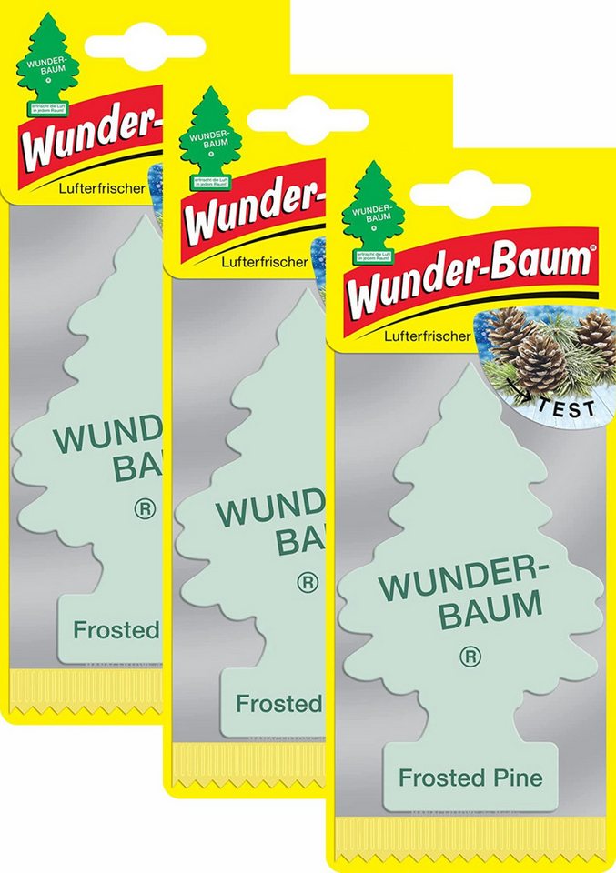 Wunder-Baum Raumduft Frosted Pine 3er Duftbäumchen Wunderbaum 3 Set Lufterfrischer Tanne von Wunder-Baum
