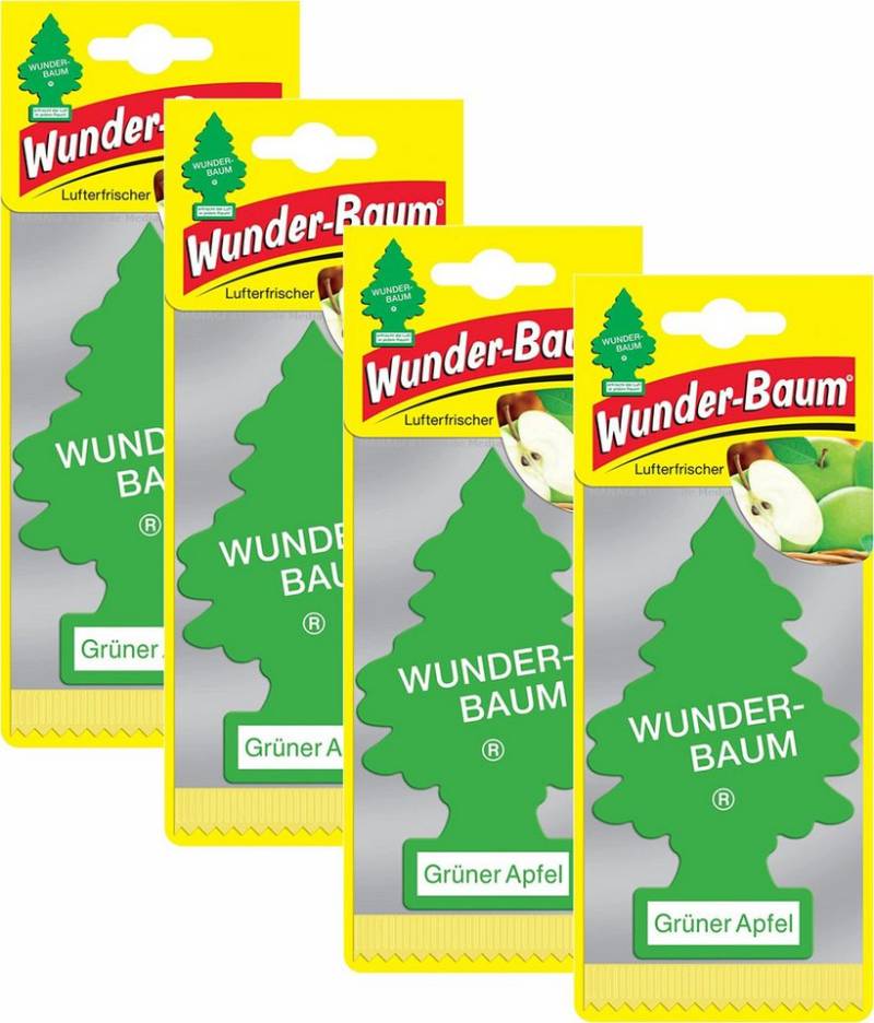 Wunder-Baum Raumduft Green Apple Duftbaum 4 x Wunderbaum Lufterfrischer Vier Apfel von Wunder-Baum