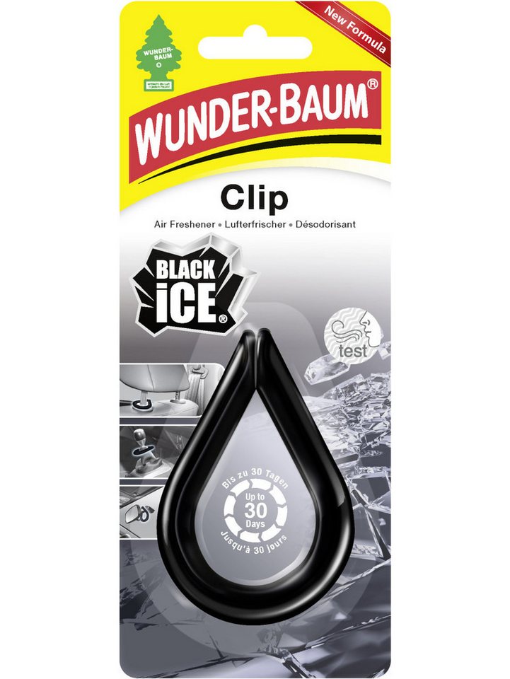 Wunder-Baum Raumduft Wunderbaum Lufterfrischer Clip Black Ice von Wunder-Baum