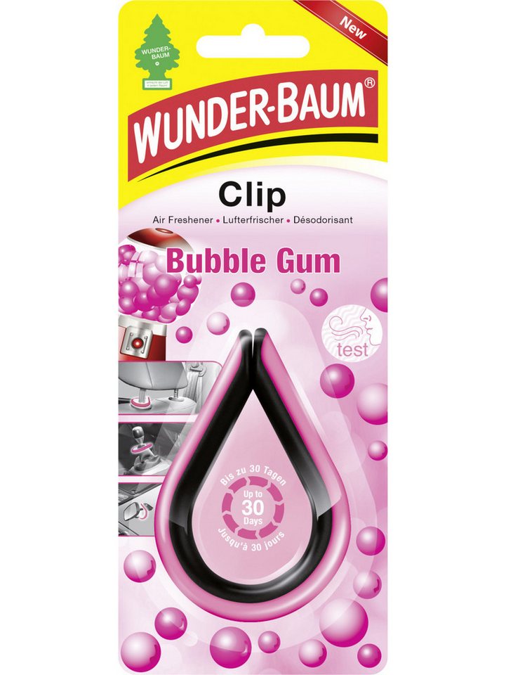 Wunder-Baum Raumduft Wunderbaum Lufterfrischer Clip Bubble Gum von Wunder-Baum