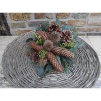 Zapfenstrauß, Naturdeko, Naturstrauß, Grabschmuck, Allerheiligen, Florales Präsent, Strauß Aus Naturmaterialien, Liegestrauß von WunderNatur